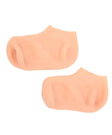 Qukaim Silicone Socks Silicone Moisturizing Socks Aloe Gel Heel Socks High Elasticity Waterproof Foot Care for Dry Cracked Feet Women's Silicone Shoe Covers