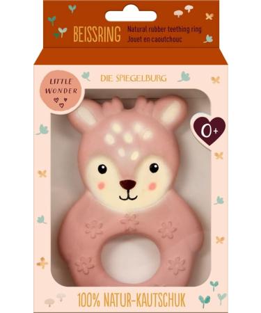 Spiegelburg Natural Rubber Teething Ring - Little Wonder Deer | International Shipping - Buy Online on GoSupps.com