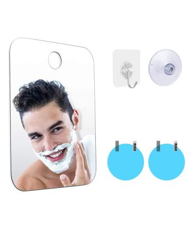 Shower Mirror Shower Mirror for Shaving Fog Free Travel Mirror Shower Makeup Shave Mirror Wall Hanging Shatterproof Mirror with Removable Adhesive Hook