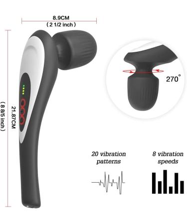 Rechargeable Hand Held Deep Tissue Vibrating Massager - Cordless Electric Body Wand for Muscles, Back, Foot, Neck - Perfect Gift for Women - Buy Online on GoSupps.com