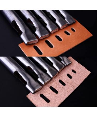 IRISFLY 8 Pcs Leather Oval Hole Punch Set - DIY Leather Craft Tool for Belt, Watch Band, and Leather Working - Buy Online on GoSupps.com