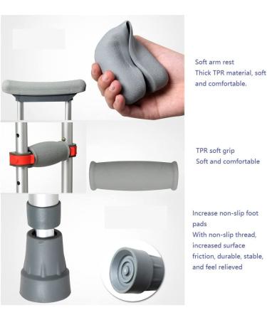UU-ZHANG Crutch Kit - Armpit Handle Cover & Foot Pad Set for Standard Aluminum Crutch - Buy Online on GoSupps.com