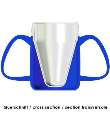 Ornamin Two Handled Mug with Spouted Lid (140ml Blue) - Model 815 + 806 | Drinking Aid - Buy Online on GoSupps.com