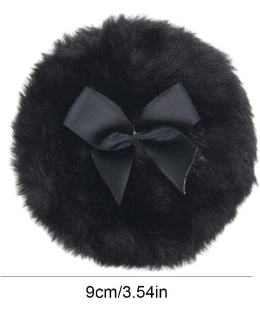 Baby Powder Puff - Reusable Ultra Soft Round Face Body Powder Puff | Baby Body Powder Applicator with Ribbon Bow | Baby Prickly Heat Powder Puff | Makeup Tool for Home & Travel Black - Buy Online on GoSupps.com