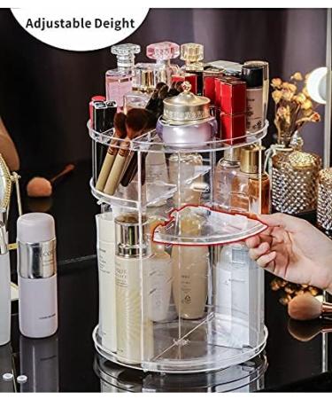 Cq Acrylic 360 Rotating Makeup Organizer | 4 Tier Adjustable Cosmetic Storage Display - Buy Online on GoSupps.com