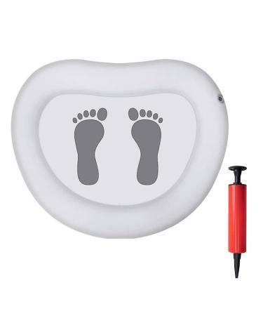 Pool Foot Bath - Portable Pool Feet Washer | Foldable Foot Soaking Bath Basin with Pump White Inflatable Foot Wash Basin Tub for Beach