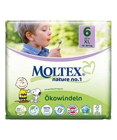Moltex Nature No. 1 eco diapers size 6 (XL) 16-30 kg (1 x 22 diapers)