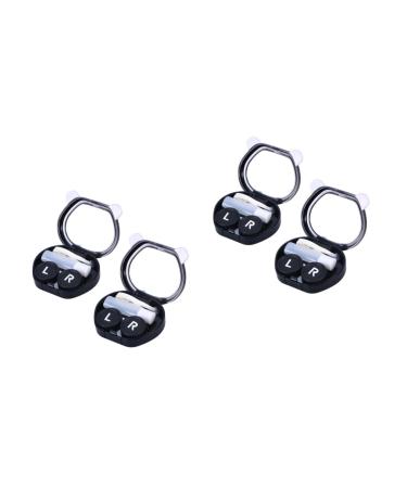 Healeved 4pcs Contact Lens Case Lens Container Lens Storage Panda Colored Contact Lenses