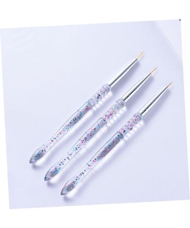 Mikinona 2sets Nail Art Drawing Pen Manicure Tools Professional Nail Art Supply Eyeliner Pens Nails Kit Wire Pulling Tools Nails Gel Transparent Handle Brush Sequins - Buy Online on GoSupps.com