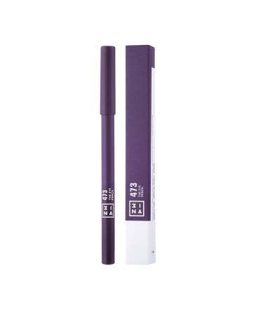 3ina Vegan Cruelty-Free Eye Pencil 473 Violet | Highly Pigmented Creamy Texture Durable Formula - Easy to Blend with Integrated Blender - Buy Online on GoSupps.com