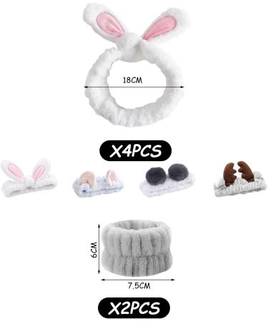 4-Piece Women's Headband Set Cute Cartoon Hairbands Elastic Hairbands Soft Hairbands Absorbent Headbands Suitable for Face Washing Makeup Facial Care and Bathing Etc. - Buy Online on GoSupps.com