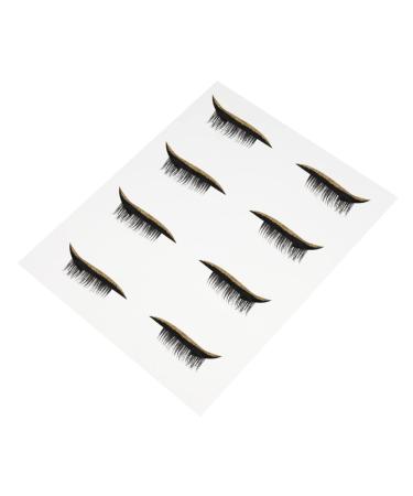 LALADEFIEE 4 Pairs Waterproof Eyeliner Decal Eyeshadow Plastic Eye Shadows Waterproof Eyeliner Gel 1 count (Pack of 1) Gloden