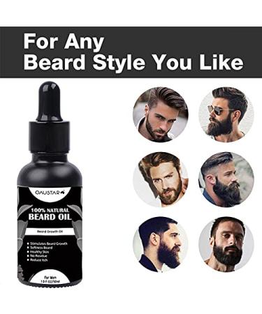Beard Growth Oil for Men - Natural Formula for Thicker Softer Beards & Moustaches (30ml) - Tames & Softens - Buy Online on GoSupps.com