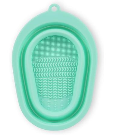 Dajidafu Makeup Brush Cleaning Mat Reusable Folding Cosmetic Tools Washing Pad Portable Eyeliner Applicators Scrubber Household Green - Buy Online on GoSupps.com