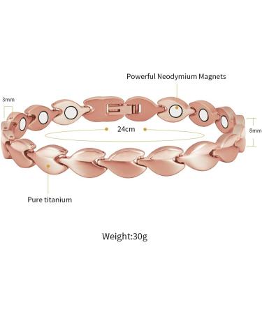 Yino TAC-0088S Titanium Anklets for Women - Pain Relief Magnetic Bracelets 24cm/8mm - Enhance Wellness & Style - Buy Online on GoSupps.com