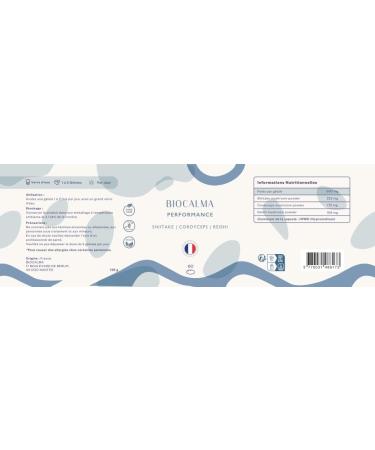 Biocalma Adaptogenic performance mushrooms 60 capsules energy mental clarity and emotional balance Cordyceps Reishi & Shiitake 100 natural high quality antistress physical - Buy Online on GoSupps.com