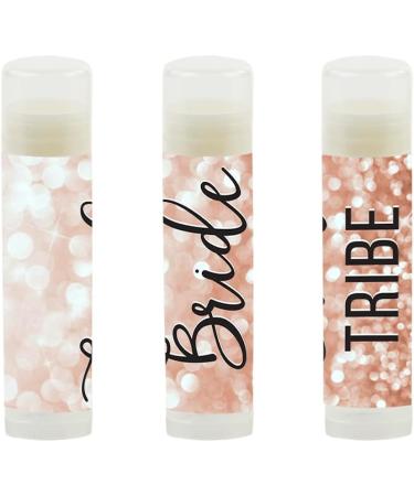 Andaz Press Bridal Shower Lip Balm Favors Rose Gold Glitter 12-Pack | Bachelorette Party Gifts & Bride Tribe Essentials - Buy Online on GoSupps.com