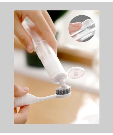 Perzsi Travel Toothbrush with Built-in Toothpaste Case - Folding Handle, Soft Bristles, White - Buy Online on GoSupps.com