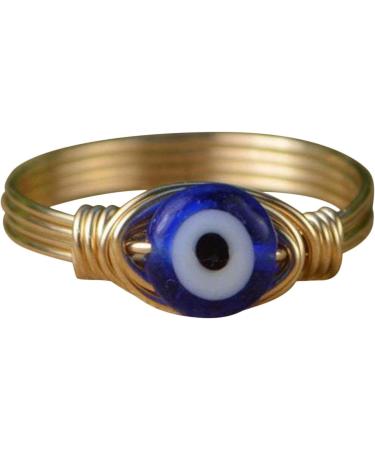 Devil's Eye - Copper - Copper Silver Gold Wire Wrapped s for Women Lucky Blue Glass Bead Wedding Goth Trendy Jewelry Fovolat Gold 7 - Buy Online on GoSupps.com