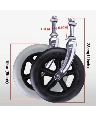 Wheelchair Wheels Wheelchair Front Castor 8inch Wheelchair Replacement Wheels with Fork Rollator Walker Replacement Front Wheels with 1/2" Bearings (Color : Grey)(Black) - Buy Online on GoSupps.com