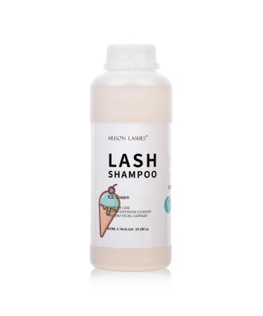 ICE CREAM Eyelash Extension Shampoo 600ml - Paraben & Sulfate Free Foaming Cleaner for Extensions & Natural Lashes - Safe for Professional & Self-Use - Buy Online on GoSupps.com