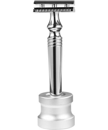 Qkiss Round Mustache Shaver Brush Base Razor Shaving Brush Stand Zinc Alloy Holder Stable(02#Silver Circle) - Buy Online on GoSupps.com