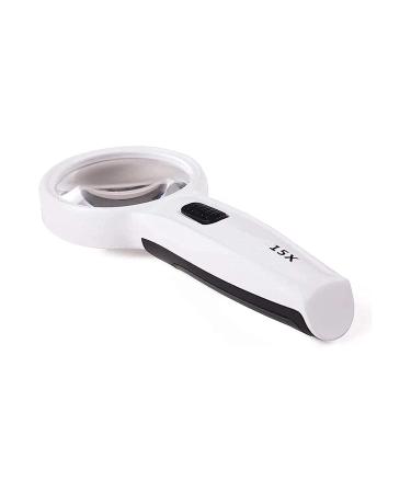 Magnifying Glass LED Lamp Magnifying Glass High Definition Inspection Maintenance Maps Crafts Identification 15X HD Handheld Magnifying Glass Magnifier