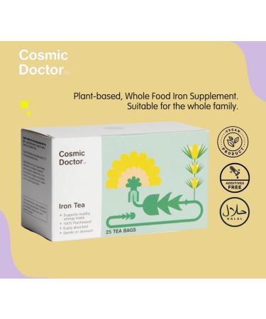 Cosmic Doctor Iron Tea 25 Tea Bags Supports Healthy Energy Levels 100% Plant-based - Buy Online on GoSupps.com