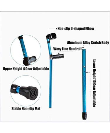 Crutches Medical Adults Adjustable Crutches Aluminum Crutches Adult Pair of Crutches Adjustable Support Forearm Cane question Marche Mobility Assistance Beautiful Scenery Bathing in Sunlight - Buy Online on GoSupps.com