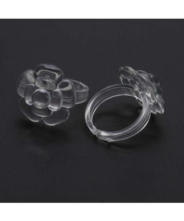  Sahgsa 50 Pcs Nail Chart Ring Flower Butterfly Design for Gel Manicure (Transparent Pink Model) - Buy Online on GoSupps.com