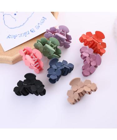 8 Pc She's Hui Non-Slip Jaw Clips for Thick Hair - Strong Hold Claw Clips for Long Hair | Trendy Flower Accessories for Women - Buy Online on GoSupps.com