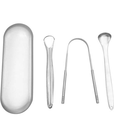 Stainless Steel Tongue Scraper Set - Safe & Effective Tongue Cleaner for Home Use | International Shipping - Buy Online on GoSupps.com