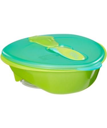 Vital Baby Nourish Power Suction Bowl: Non-Slip & BPA-Free Toddler Feeding Bowl with Chunky Spoon - Green - Buy Online on GoSupps.com