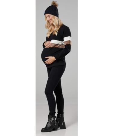 Zeta Ville Maternity Nursing Sweatshirt 1110 - Black & Anaconda Print - Size 14 - Buy Online on GoSupps.com