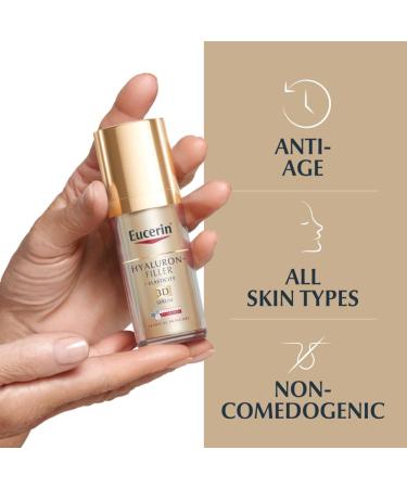Eucerin Hyaluron Filler + Elasticity 3D Anti-ageing Serum For Deep Wrinkle With Reduce Age-Spots Clinically Proven 30ml - Buy Online on GoSupps.com