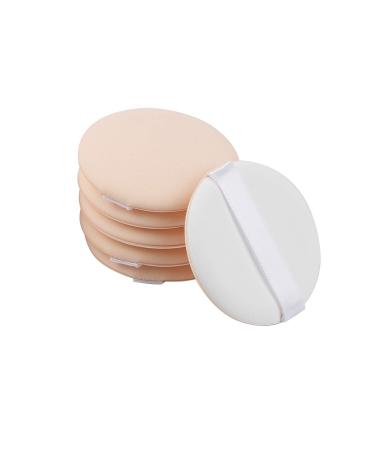 WWYICHEN 2.2 Inch 6 Pieces Small Makeup Foundation Sponge Air Cushion Powder Puff for Applying BB Cream  Liquid Cream  Shading Loose Powder  Beige