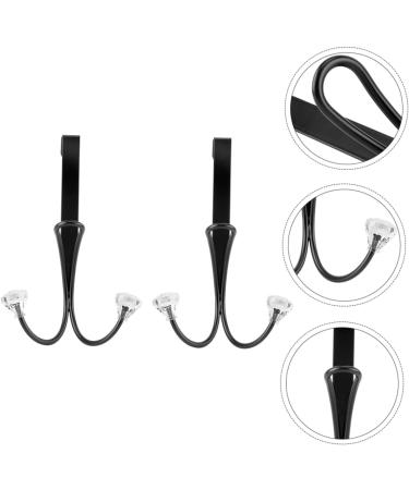 CIYODO 2pcs Hangers Towel Hook Over Door Clothes Hanger Rack Door Organizer Hook Hat Hooks Back Mount Blush Black 17.00X9.00X8.00CM - Buy Online on GoSupps.com