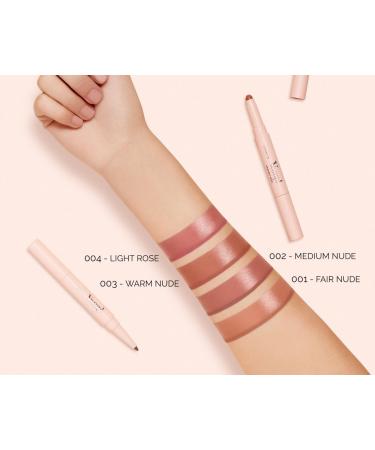 Pupa Milano Vamp! Creamy Duo 004 Light Rose - 2-in-1 Lipstick & Lip Pencil | Long Lasting Lightweight No-Transfer Highly Pigmented - Buy Online on GoSupps.com