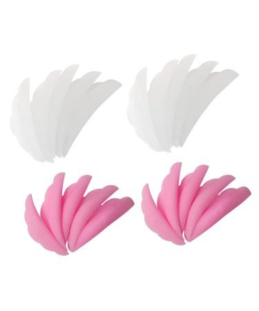 POPETPOP 4 Edge Gasket Perming Pads Lash Lifting Shield Pads Curling Gaskets Lash Curl and Holder Pad Curler Perm Pad Lifting Rod Silica Gel Curly