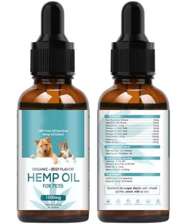 The PawStore 100% Natural Organic Hemp Oil for Pet Dogs and Cats Anxiety Flavor Nutty - Buy Online on GoSupps.com