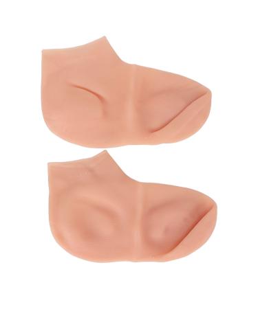 Moisturising Silicone Foot Mask Heel Protector Sock Spa Mask Very Dry and Damaged Feet Care Toe Protection 1 Pair of Women's Silicone Socks (M)