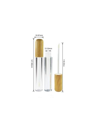 Healthcom 6ml Bamboo Lip Gloss Tubes - Refillable Plastic Balm Bottles for DIY Lipstick - Travel Size Cosmetic Containers for Women - Buy Online on GoSupps.com