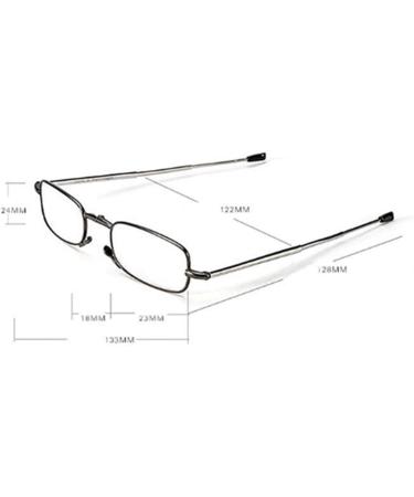 Buy Bodygo Mini Design Reading Glasses - Foldable & Compact 1.5x Gray Rectangular Glasses for Men & Women | Hartschale Case Included - International Shipping Available - Buy Online on GoSupps.com