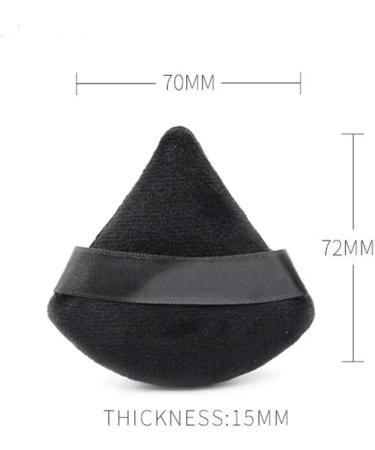 1-12Pcs Triangle Velvet Powder Puff Flours Mini Face Makeup Sponge Cosmetics Soft Cotton Face Powder Puff Lightweight Washable (Color : 6Pcs-Black) - Buy Online on GoSupps.com