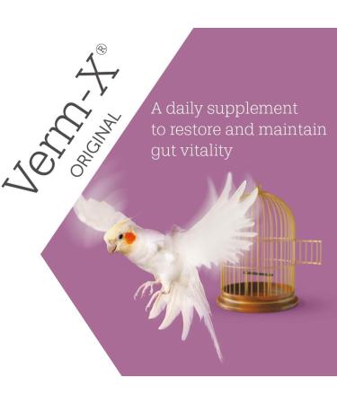 Verm-X Original All Natural Pellets for Caged Birds. SupportsIntestinal Hygiene. Vet Approved.Restores and Maintains Gut Vitality. Wormwood Free Recipe. clear - Buy Online on GoSupps.com