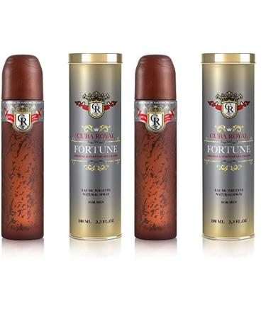 Cuba Royal Fortune by Cuba for Men - 3.3 oz EDT Spray (Pack of 2)