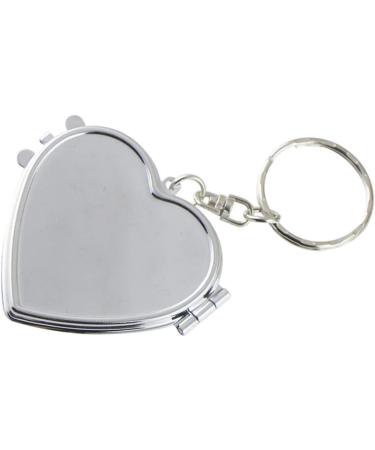 NUOBESTY Love Key-Chain Heart Shaped Compact Travel Pocket Mirror - Makeup Mirror Keychain for Women - Buy Online on GoSupps.com