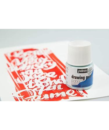 Pebeo Easy Peel Liquid Latex Masking Fluid for Ink, Watercolor & Gouache - 45ml Bottle with Natural Brushes - Fine Arts Supplies - Buy Online on GoSupps.com