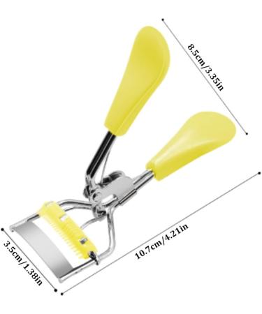Makeup Tool Eyelashes Curler with Built-in Comb Professional Lashes Curler Eyelashes Accessories Fits All Eye Shape Yellow - Buy Online on GoSupps.com