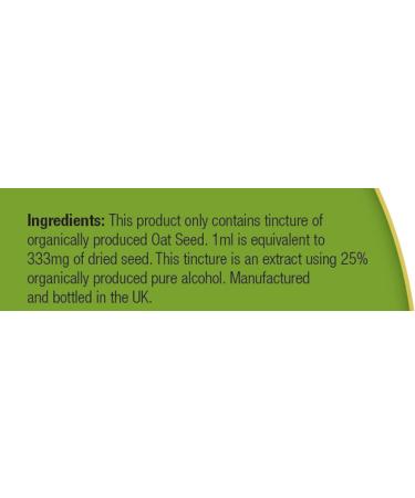 Organic Herbal Remedies 100ml Avena Sativa Oat Seed Tincture - Buy Online on GoSupps.com